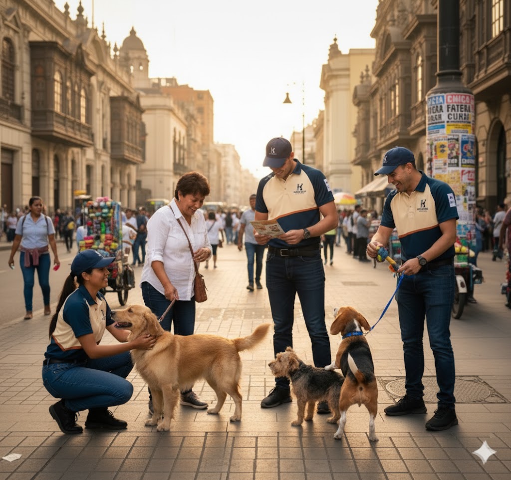 Equipo comercial de KiroCorp preparado para visitar clientes